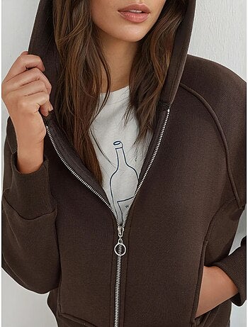 Sudadera con capucha y cremallera de corte relajado hiccup