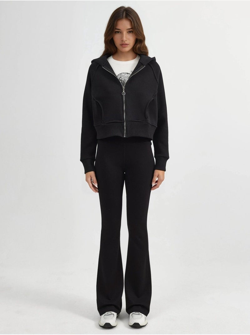 Sudadera con capucha y cremallera de corte relajado hiccup Negro - Kiabi