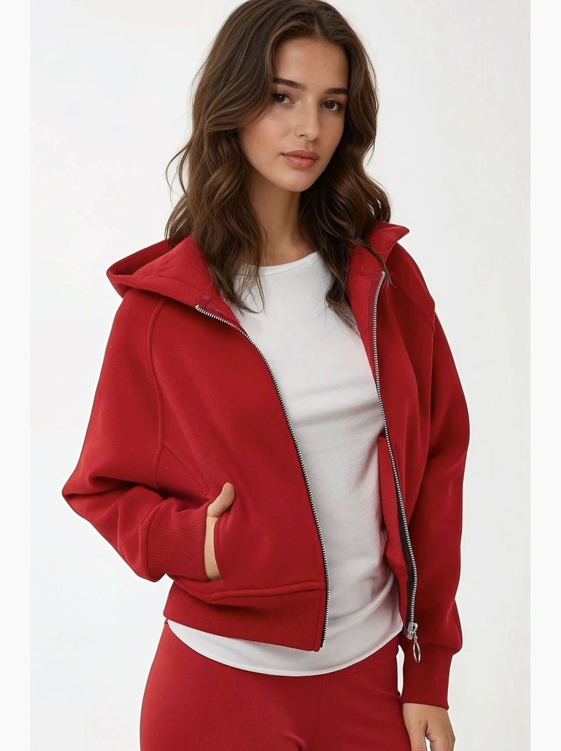 Sudadera con capucha y cremallera de corte relajado hiccup Rojo - Kiabi