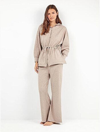 Sudadera con capucha y cremallera delantera, de felpa fina