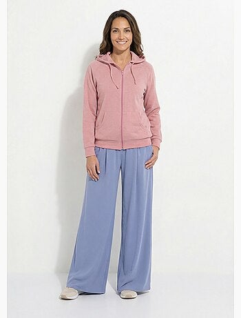 Sudadera con capucha y cremallera en forro polar cepillado - Afibel