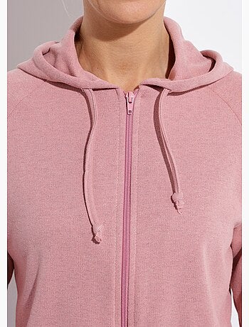 Sudadera con capucha y cremallera en forro polar cepillado - Afibel