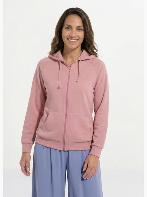 Sudadera con capucha y cremallera en forro polar cepillado - Afibel - Kiabi