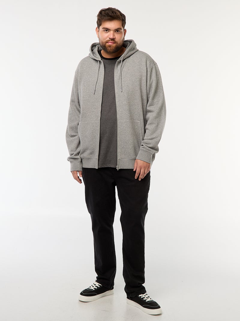 Sudadera con capucha y cremallera Gris - Kiabi