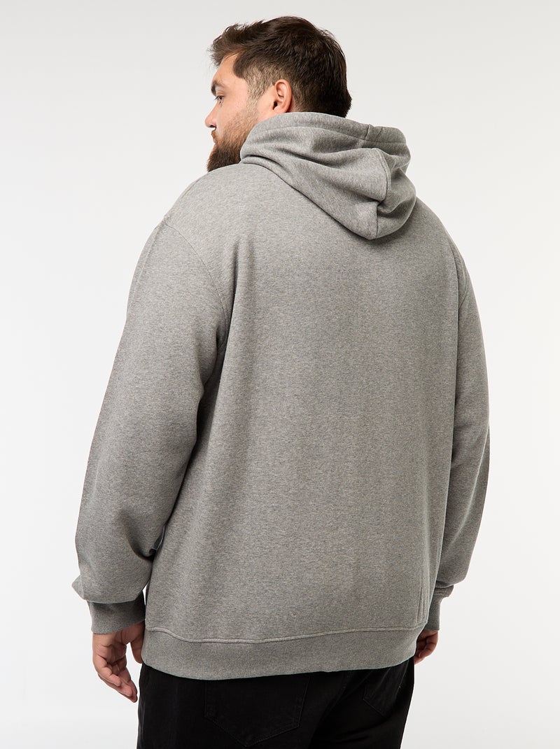 Sudadera con capucha y cremallera Gris - Kiabi