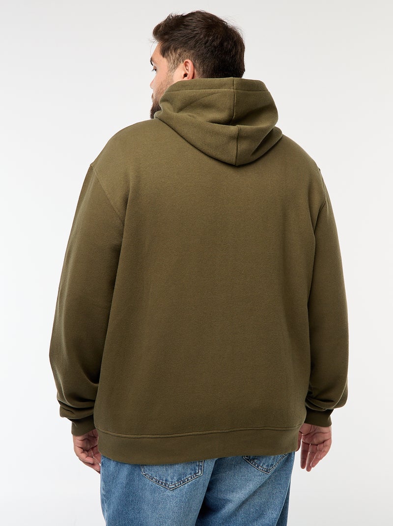 Sudadera con capucha y cremallera Kaki - Kiabi