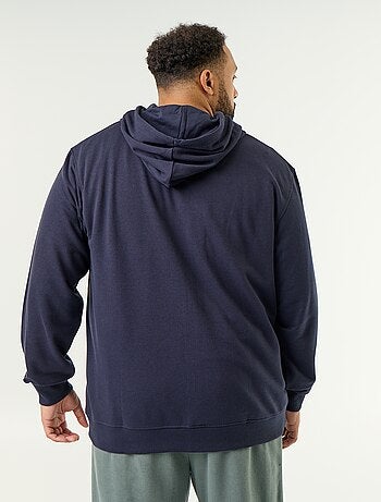 Sudadera con capucha y cremallera lisa