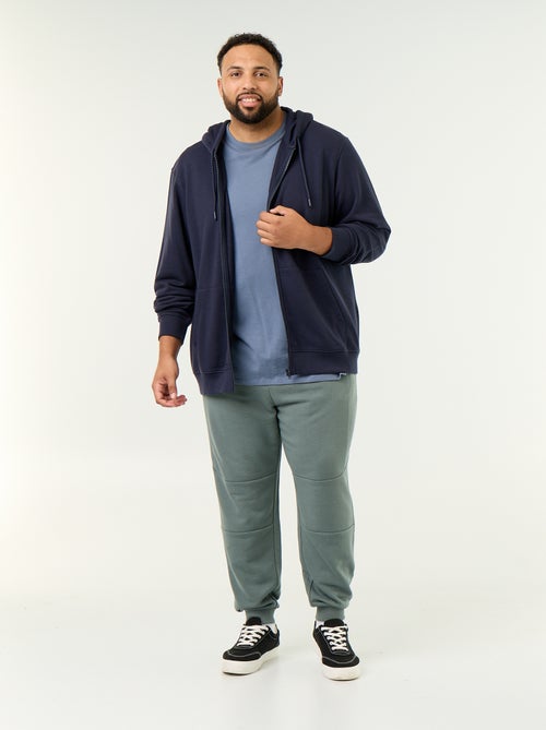 Sudadera con capucha y cremallera lisa - Kiabi