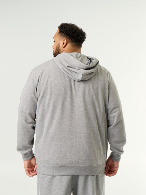 Sudadera con capucha y cremallera lisa - Kiabi