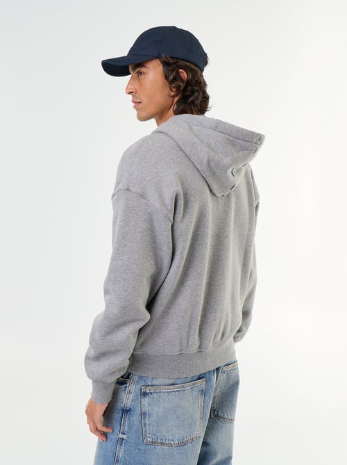 sudadera con capucha y cremallera lisa - Kiabi
