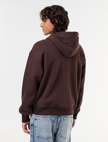 sudadera con capucha y cremallera lisa