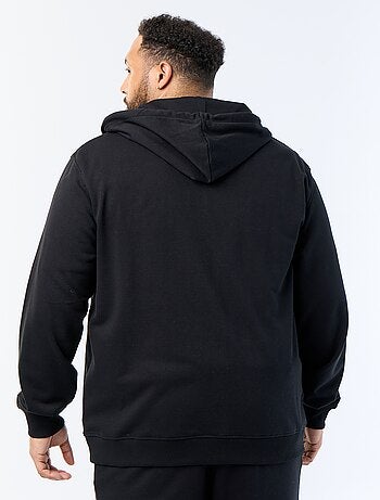 Sudadera con capucha y cremallera lisa