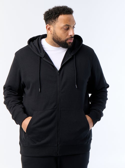 Sudadera con capucha y cremallera lisa - Kiabi