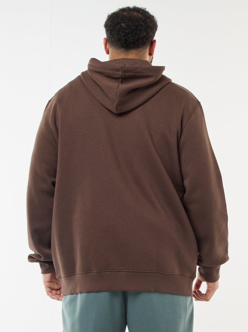 Sudadera con capucha y cremallera Marron - Kiabi