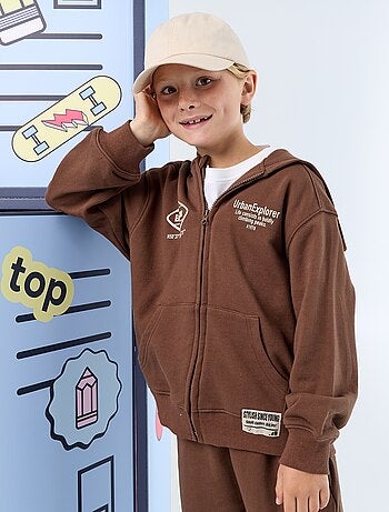Sudadera con capucha y cremallera