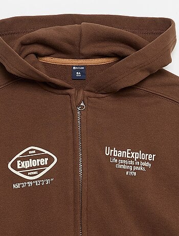 Sudadera con capucha y cremallera