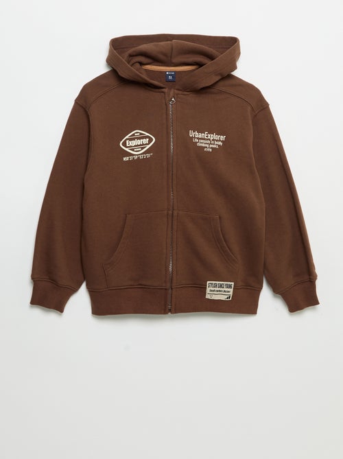 Sudadera con capucha y cremallera - Kiabi Sudadera con capucha y cremallera - Kiabi