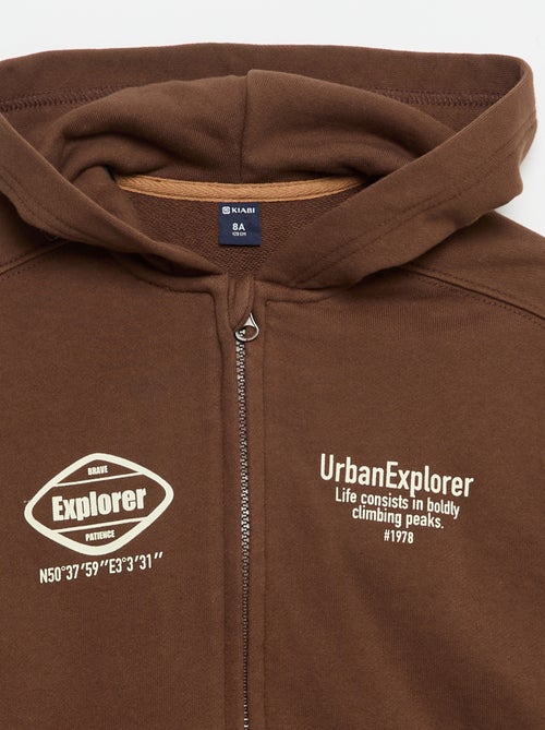 Sudadera con capucha y cremallera - Kiabi Sudadera con capucha y cremallera - Kiabi