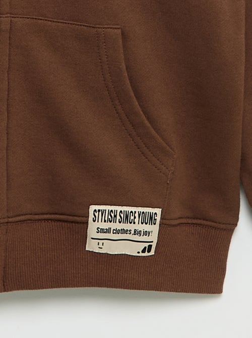 Sudadera con capucha y cremallera - Kiabi Sudadera con capucha y cremallera - Kiabi