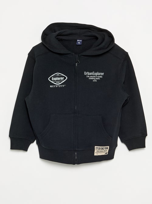 Sudadera con capucha y cremallera - Kiabi