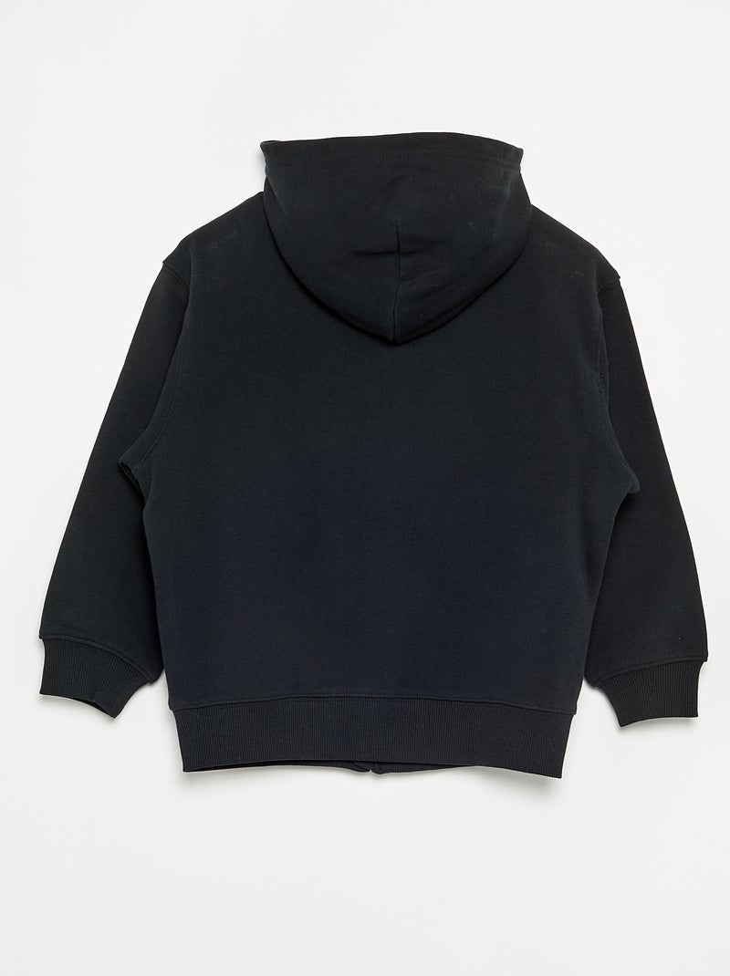 Sudadera con capucha y cremallera Negro - Kiabi