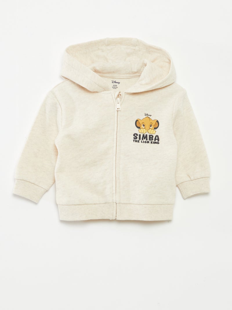 Sudadera con capucha y cremallera 'Simba' Beige - Kiabi