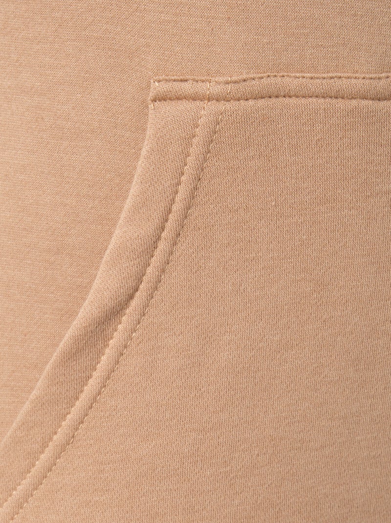 Sudadera con capucha y cremallera Taupe - Kiabi