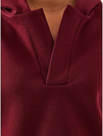Sudadera con capucha y cuello en v lucci