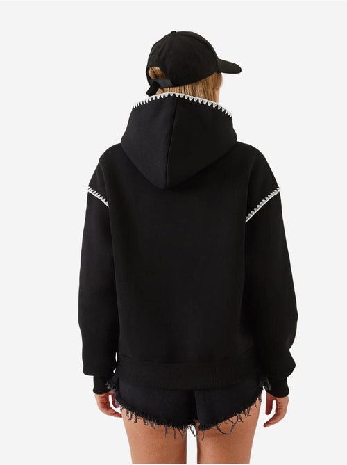 Sudadera con capucha y detalles de encaje lucci - Kiabi Sudadera con capucha y detalles de encaje lucci - Kiabi