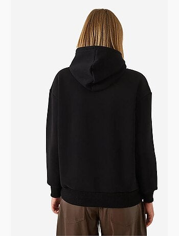Sudadera con capucha y estampado de corazones cepillados de triple hilo lucci