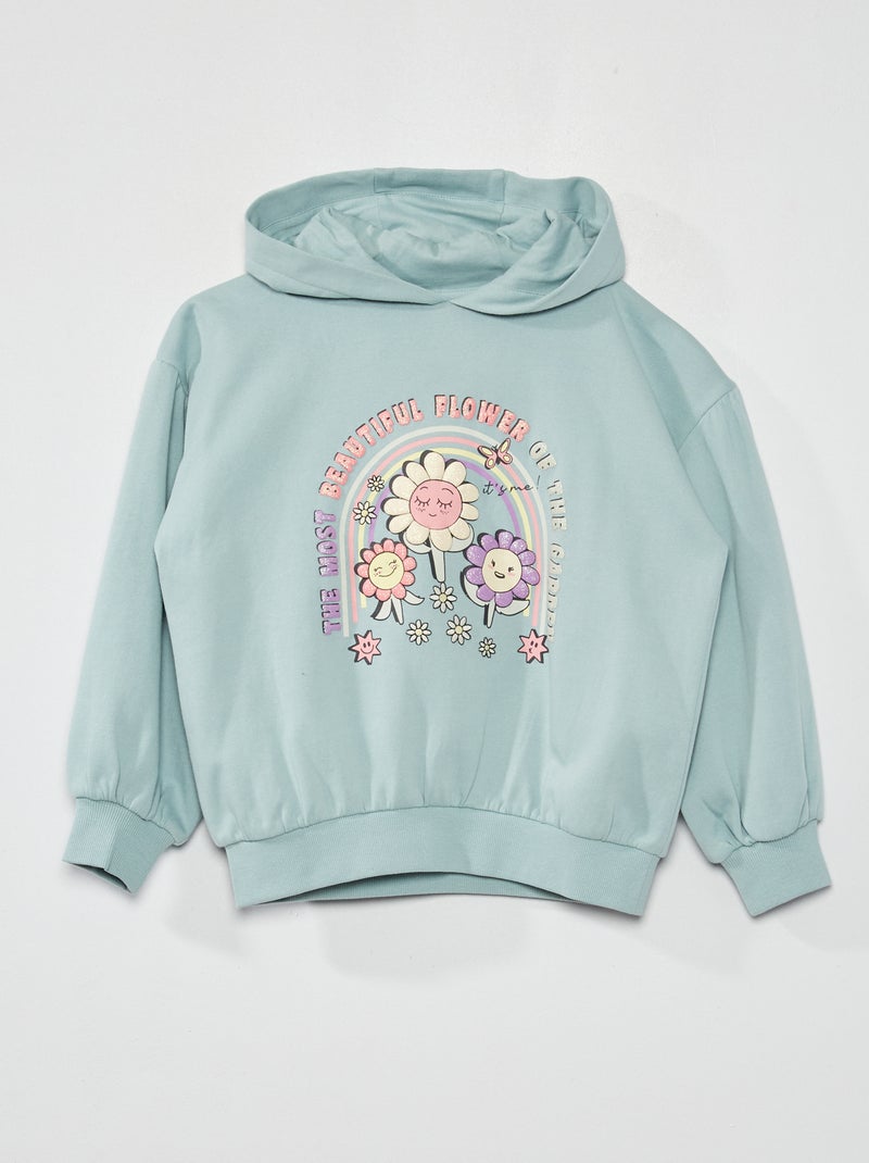 Sudadera con capucha y estampado de fantasía AZUL - Kiabi