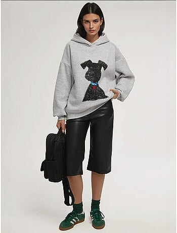 Sudadera con capucha y estampado de gran tamaño hiccup