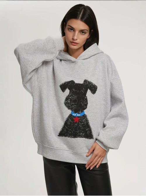 Sudadera con capucha y estampado de gran tamaño hiccup - Kiabi Sudadera con capucha y estampado de gran tamaño hiccup - Kiabi