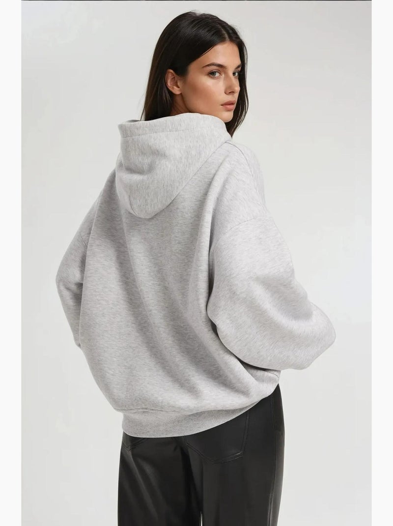 Sudadera con capucha y estampado de gran tamaño hiccup Gris - Kiabi