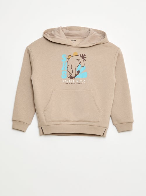 Sudadera con capucha y estampado de skate - Kiabi
