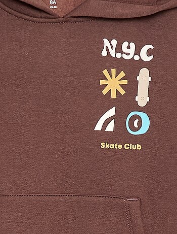 Sudadera con capucha y estampado de skate