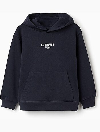 Sudadera con capucha y estampado delantero