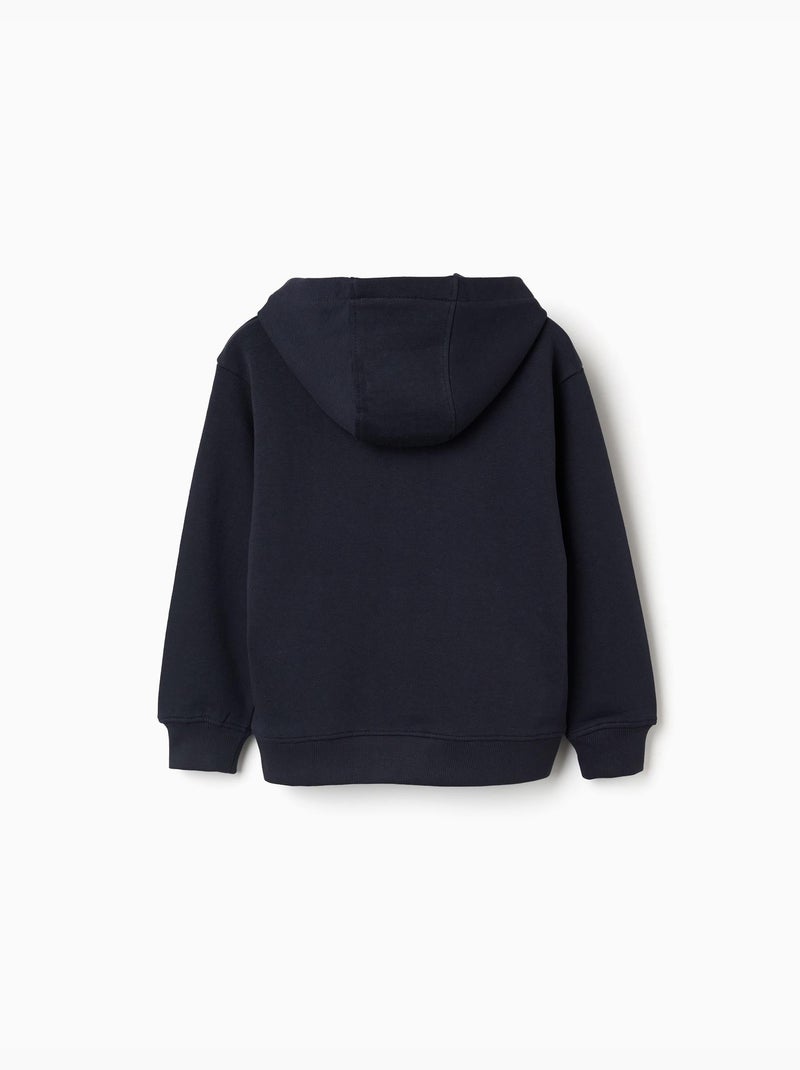 Sudadera con capucha y estampado delantero Azul oscuro - Kiabi
