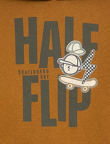 Sudadera con capucha y estampado en relieve