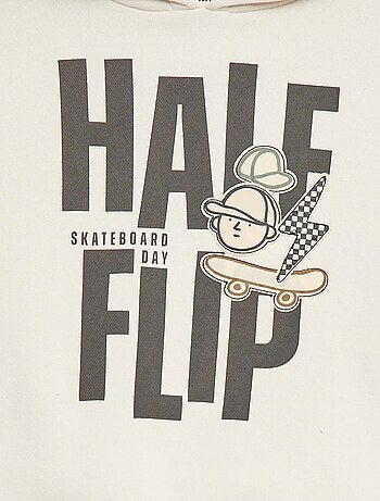 Sudadera con capucha y estampado en relieve