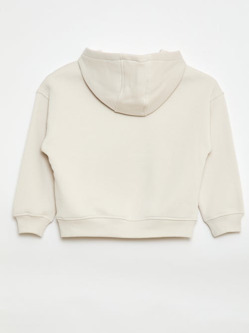 Sudadera con capucha y estampado en relieve - Kiabi