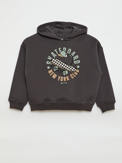 Sudadera con capucha y estampado en relieve - Kiabi