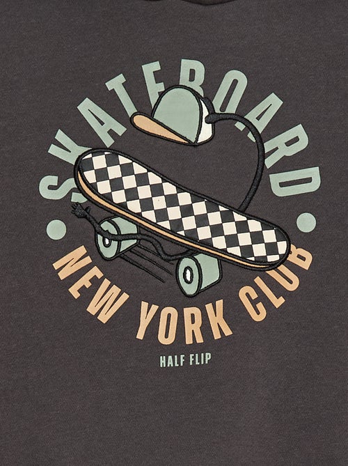 Sudadera con capucha y estampado en relieve - Kiabi