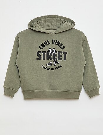 Sudadera con capucha y estampado en relieve