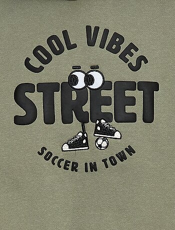 Sudadera con capucha y estampado en relieve