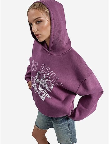 Sudadera con capucha y estampado extragrande busem