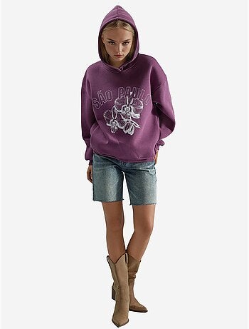 Sudadera con capucha y estampado extragrande busem