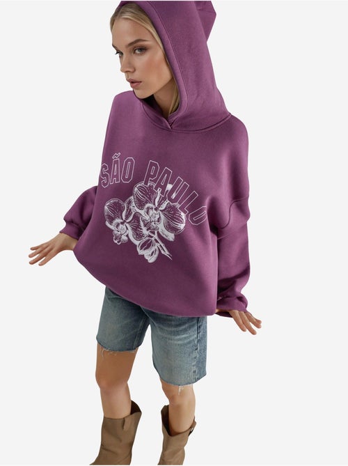 Sudadera con capucha y estampado extragrande busem - Kiabi Sudadera con capucha y estampado extragrande busem - Kiabi