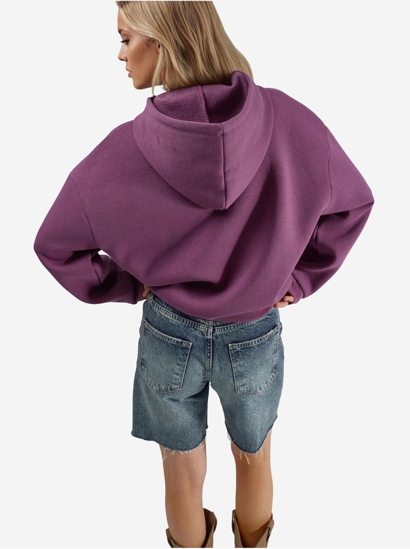 Sudadera con capucha y estampado extragrande busem Malva - Kiabi