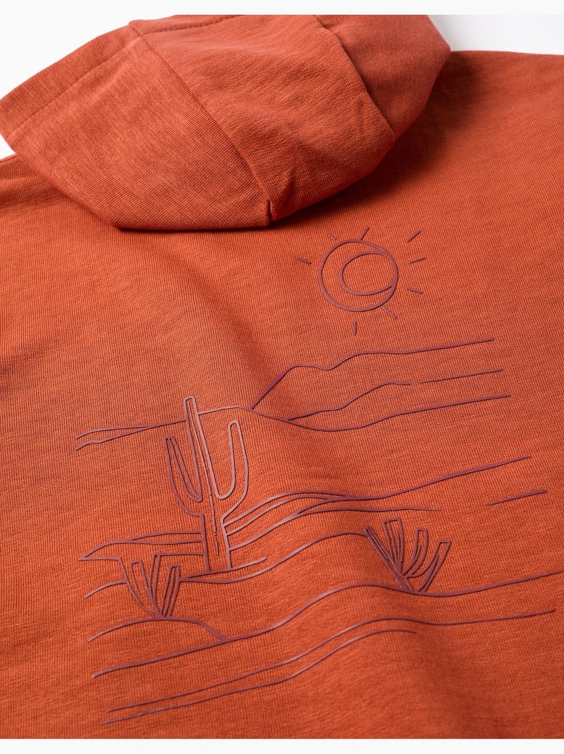 Sudadera con capucha y estampados Work of Art Naranja - Kiabi